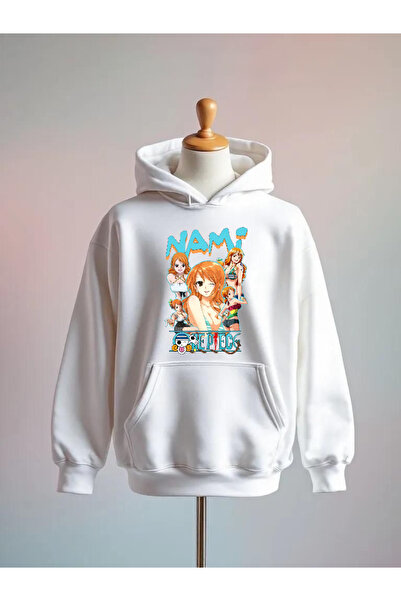 Vordevia One Piece Printed Cotton 3 Thread O Oversized K Hooded Sweatshirt