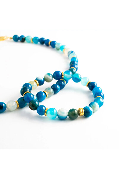 B Design jewelry Nazar Blue Agate Bracelet