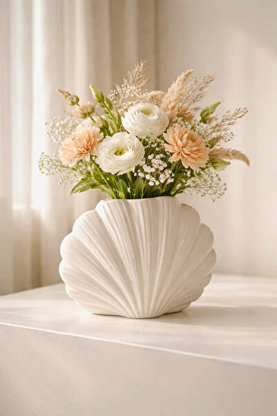 Woodcept. Perla White Nordic Style Modern Minimalist Decorative Ceramic Vase ...