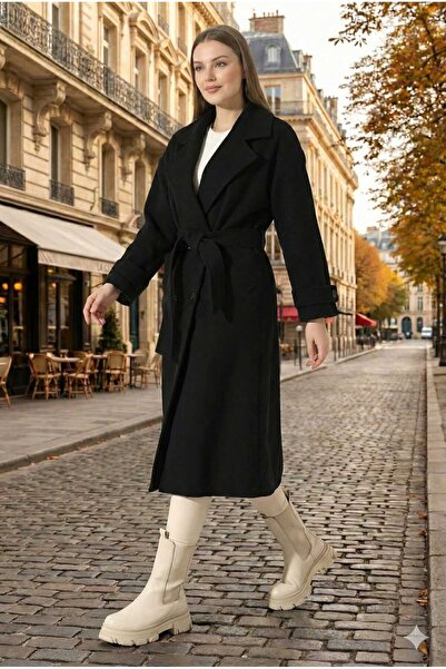 stcococix since 1990 Tie-Waist Long Coat - Black