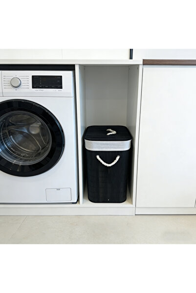 Bleco Bamboo Woven Laundry Basket - Durable, Clothes Storage Basket