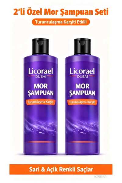 CYBERBAZAAR Licorael Dubai Purple Shampoo 2X400 ml – Anti-Yellowing, for Blon...