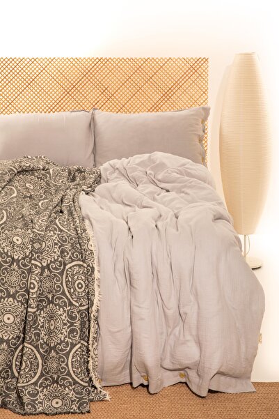 MYLASA HOME Σετ Παπλωματοθήκης Μονό Κρεβάτι Cloudy Mood 100% Βαμβακερό Μουσελ...