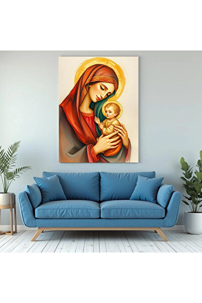 Printees Painting - Baby in Mother's Arms - Canvas on Frame