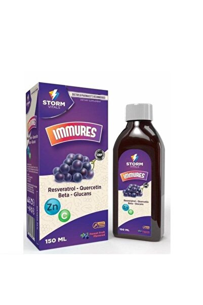 STORM VİTALS Bağışıklılık Güçlendirici Çinko Beta Glukan Immures 150 ml Şurup