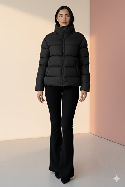 ALFUDO Moda Collection Women's Stand Collar Puffer Coat