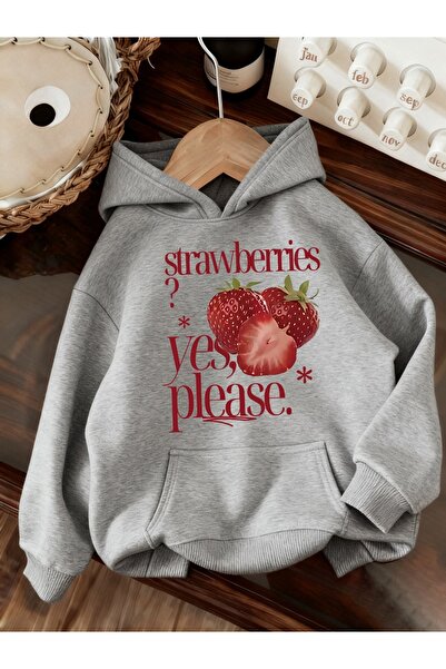 Deocept سويت شيرت للجنسين بتصميم الفراولة مطبوع بغطاء رأس مريح بجيب كنغر وقصة...