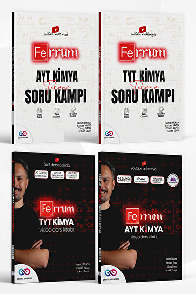 Ulti Yayınları Orbital Yayınları TYT AYT Kimya Ferrum Tekrar Soru Kampı ve Vi...