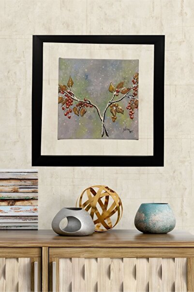 %100 EL YAPIMI YAĞLI BOYA TABLO 30X30 “ YEŞİL MAVİ DOĞA" MANZARA