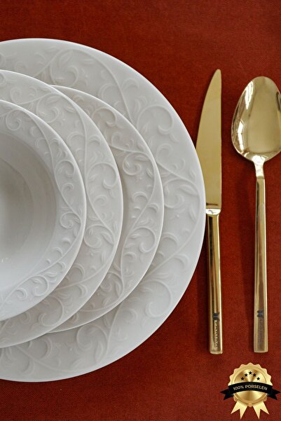 ALBETTO Bahar 24 Parça 6 Kişilik Porselen Yemek Takımı