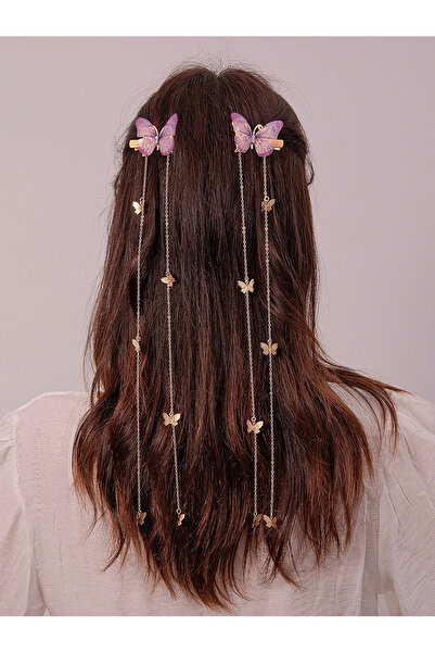 CARAVSTORE Sallantılı Kelebek Saç Tokası