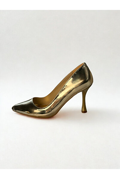 eformoda by emre yılmaz Gold Women's Heeled Shoes Stiletto Comfortable Specia...