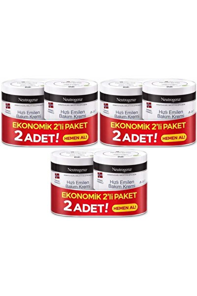 Neutrogena Norwegian Formula Fast Absorbing Care Cream 200Ml+200Ml 400ml Adva...