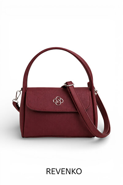 REVENKO Rvn0030B-Mini Claret Red Women's Bag - Shoulder Bag - Crossbody Bag -...