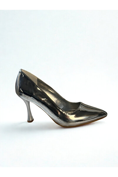 eformoda by emre yılmaz Silver Women's Heeled Shoes Stiletto Comfortable Spec...