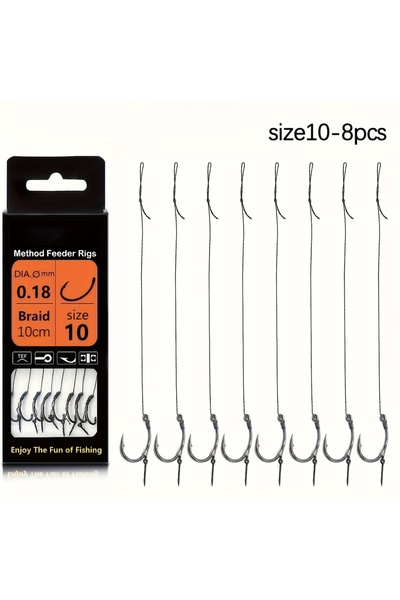 Choice 8 قطع من معدات صيد الأسماك باستخدام طريقة التغذية، 10 قطع، سلك مضفر 4 ...