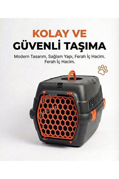 Kedi ve Köpek Taşıma Çantası Box 49x34x32,5cm Gri,Kırmızı,Mor,Turuncu,Yeşil