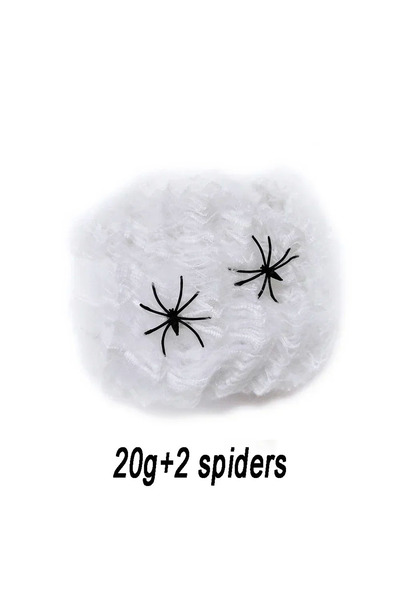 Choice1 White Halloween Decoration Spider Cotton Thread Spider Web Party Prop...
