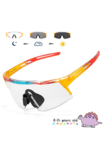 KAPVOE Photochromic 1lens 07 Child Photochromic Sunglasses Sports Glasses Cyc...