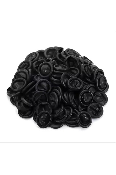 Choice 100pcs Black 100PCS Latex Finger Cots, Powder-Free Non-Allergenic Disp...