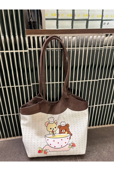 Choice حقيبة كتف قماشية كبيرة السعة بتصميم ريلاكوما، بدون قلادة، حقيبة حمل كر...