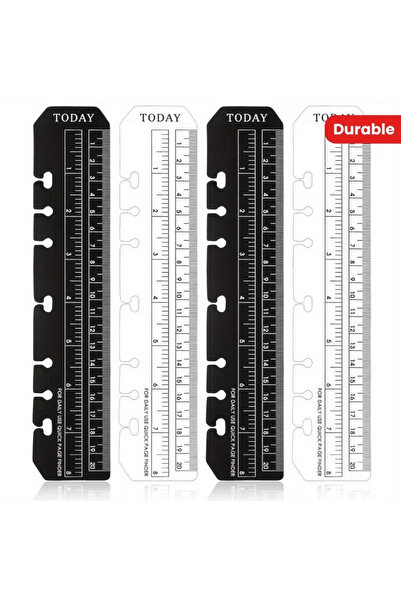 Choice 4pcs 4 Set A5 Size Snap Binder Page Markers - Durable Plastic Bookmark...