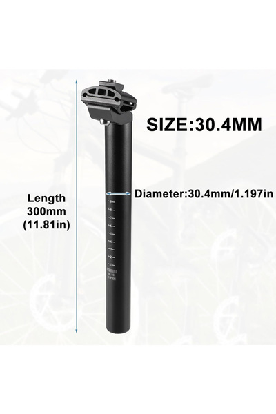 Choice عمود مقعد دراجة هوائية 30.4 مم - 300 مم، متوفر بأطوال 25.4/27.2/28.6/3...