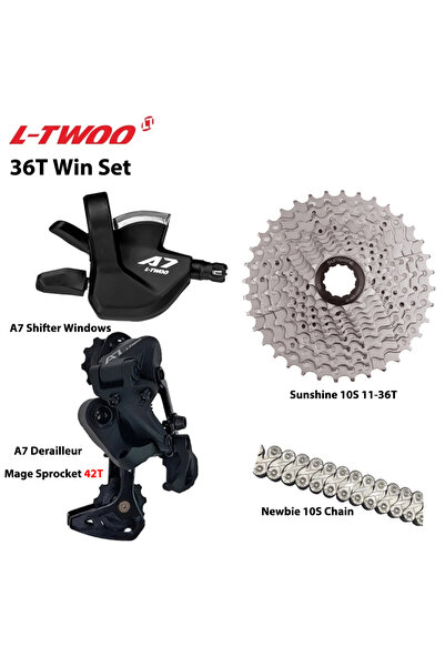 Choice11 مجموعة LTWOO 36T Win، مجموعة LTWOO A7 1X10S، ذراع تغيير السرعات، كاس...