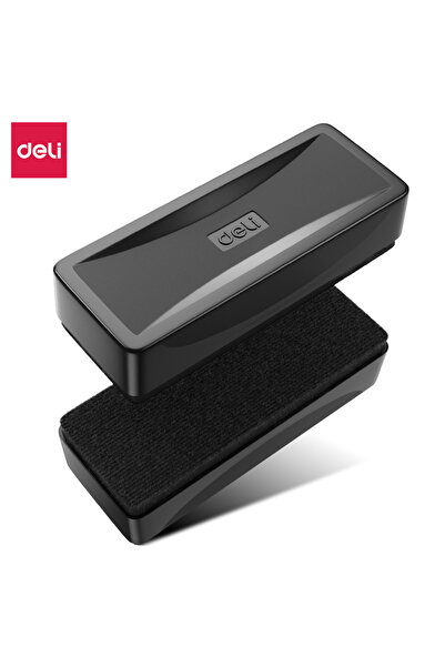 Deli Black Magnetic Whiteboard Eraser Blackboard Eraser Absorbent Plastic Tap...