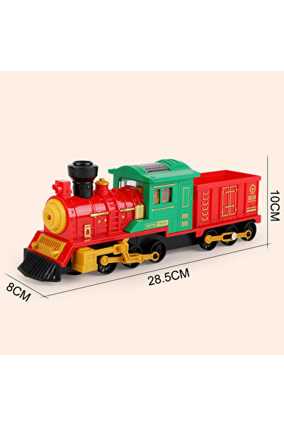 Choice نموذج قطار بخاري أحمر اللون، مزود بأصوات وأضواء، يعمل بالرش، سيارة كهر...