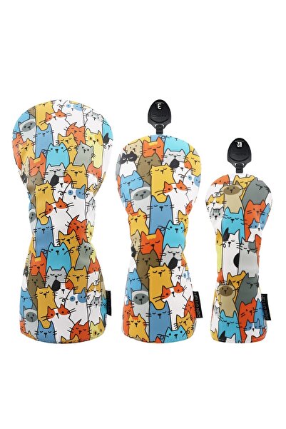 Choice 3pcs 1pc/3pcs Golf Head Covers for Driver & Woods - Premium PU Materia...