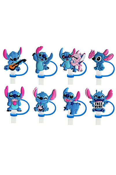 Choice 10 MM stitch 1pcs-7 1-8Pcs Stitch Straw Cover Cap, Reusable Dustproof ...