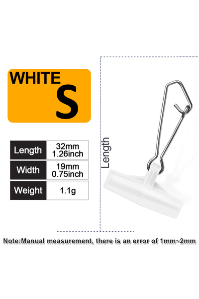 Choice White-S 9KM 25Pcs Fishing Line Sinker Slider, Sinker Slider Shank Clip...