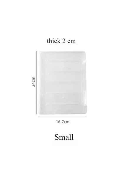 Choice صندوق تخزين ملفات صغير بحجم A4، شفاف، مزود بإبزيم مزدوج، مصنوع من البل...