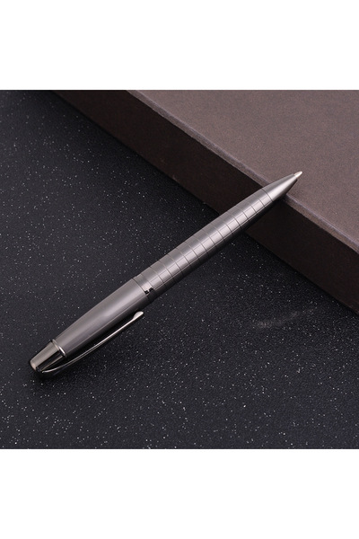 Choice قلم حبر جاف معدني دوار للأعمال، عالي الجودة، حبر أسود، كتابة سلسة.