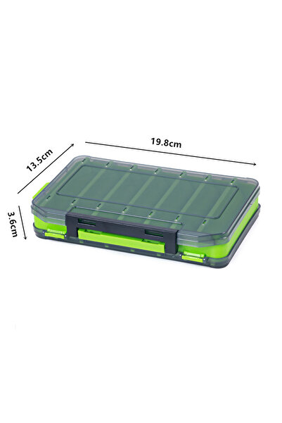 Choice صندوق أدوات صيد مزدوج الجوانب من Green-L، صندوق طُعم محمول، صندوق خطاف...