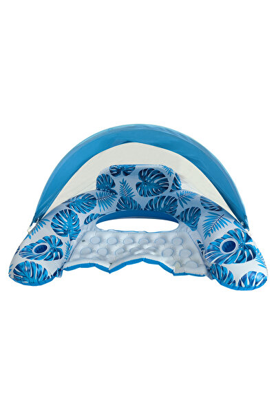Choice blue Leaf Sunshade Inflatable Lounge Chair, Suitable For Beach Swimmin...