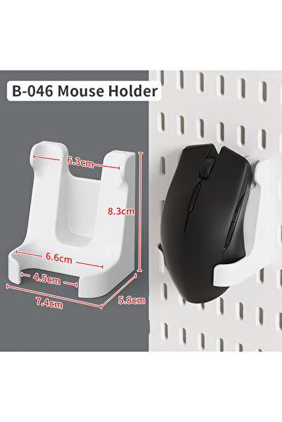 Choice Black Mouse Holder Standing office pegboard storage. No - drill, clip ...