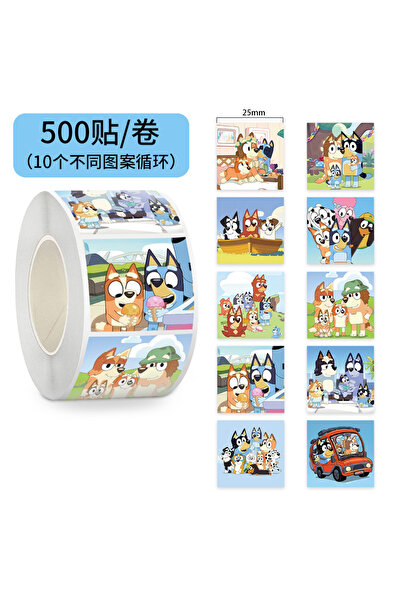 Choice 500 قطعة/لفة ملصقات كرتونية لعائلة بلووي، ملصقات بلاستيكية لتزيين أجهز...