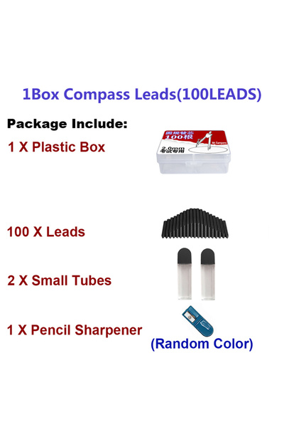 Choice ١٠٠ عبوة من ٥٠٠ قطعة/علبة من أقلام الرصاص البديلة من كومباسس، ٢ مم، ٢B...