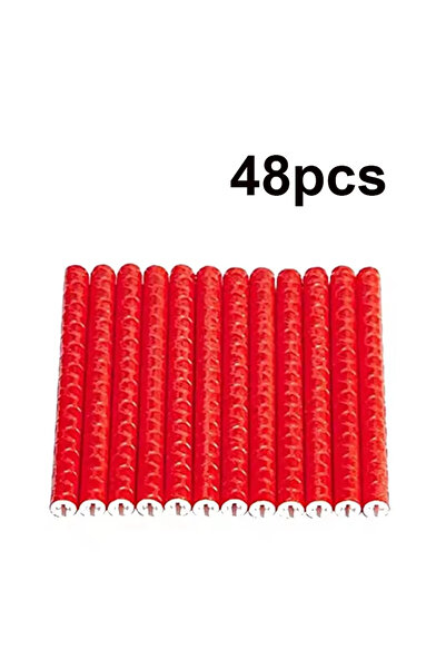 Choice red 48pcs 48/24/12PCS Bicycle Wheel Spokes Reflective Sticker Tube Str...