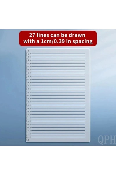 Choice 1pc 1PC High Quality Straight Line Stencil Ruler Transparent Lines Mar...