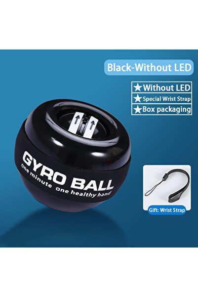 Choice Black-No LED Self-Starting Wrist Ball-Lightweight Portable Silent Stre...