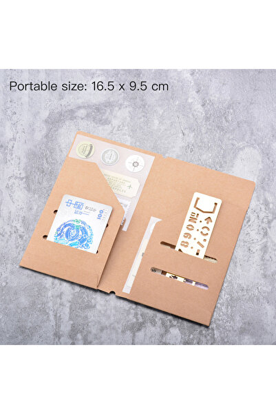 Choice1 حافظة ملفات محمولة من ورق كرافت مقاس 16.5 × 9.5 سم لدفاتر السفر القاب...