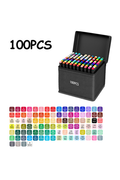 Choice 100 Colors 24/48/80/120/168/262 Colors Professional Drawing Markers Du...