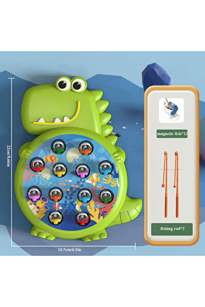 Choice لعبة صيد ديناصورات خضراء بسيطة مغناطيسية، لعبة صنارة للأطفال والرضع، ل...