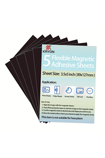 Choice 3.5x5 Inch 5 PCS 5PCS 16Mil 3.5x5 Inch 89x127mm Self Adhesive Magnetic...