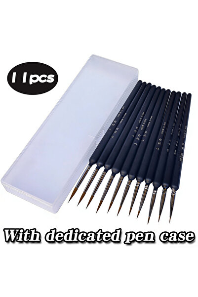 Choice 11pcs With Box 11pcs Nylon Script Paintbrushes With Dedicated Pen Case...