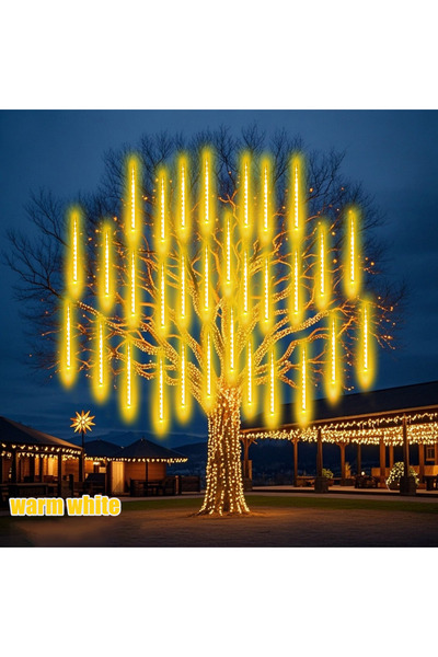 Choice 30CM Warm White Solar Meteor Shower Rain String Lights 30/45CM Outdoor...