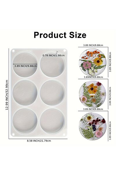 Choice قالب قاعدة أكواب دائرية قطعة واحدة - قالب قاعدة أكواب راتنجي عميق للغا...